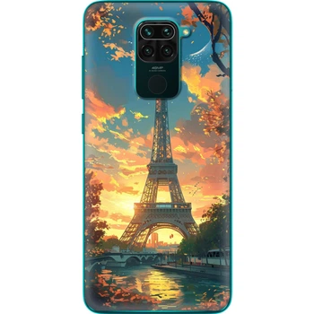 Силиконовый Чехол с Картинкой для Xiaomi Redmi 10X Принт (Париж, Эйфелева Башня) (40366-ysm037)