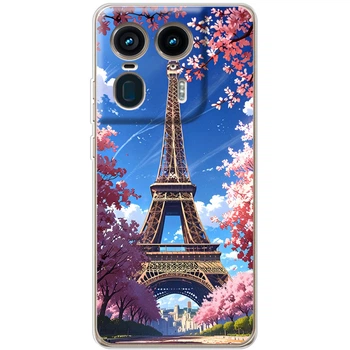Силиконовый Чехол с Картинкой для Motorola Edge 50 Ultra Принт (Париж, Эйфелева Башня) (57660-ysm036)