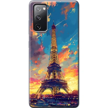 Силиконовый Чехол с Картинкой для Samsung Galaxy S20 FE (G780) Принт (Париж, Эйфелева Башня) (41035-ysm038)