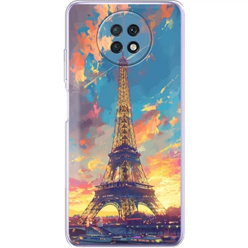 Силиконовый Чехол с Картинкой для Xiaomi Redmi Note 9T Принт (Париж, Эйфелева Башня) (42123-ysm038)