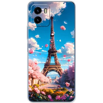 Силиконовый Чехол с Картинкой для Vivo Y15s Принт (Париж, Эйфелева Башня) (44514-ysm035)