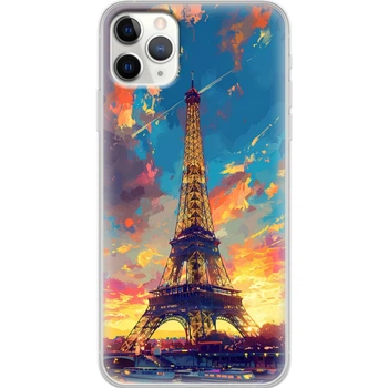 Силиконовый Чехол с Картинкой для iPhone 11 Pro Max Принт (Париж, Эйфелева Башня) (38194-ysm038)