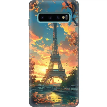 Силиконовый Чехол с Картинкой для Samsung Galaxy S10 (G973) Принт (Париж, Эйфелева Башня) (35853-ysm037)