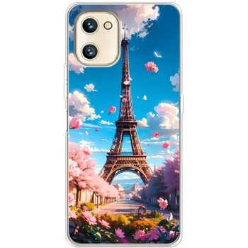 Силиконовый Чехол с Картинкой для Umidigi A13s Принт (Париж, Эйфелева Башня) (46036-ysm035)