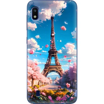 Силиконовый Чехол с Картинкой для Samsung Galaxy A10 (A105) Принт (Париж, Эйфелева Башня) (36867-ysm035)