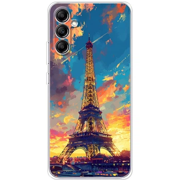 Силиконовый Чехол с Картинкой для Samsung Galaxy A34 5G (A346) Принт (Париж, Эйфелева Башня) (45766-ysm038)