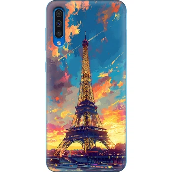 Силиконовый Чехол с Картинкой для Samsung Galaxy A50 (A505) Принт (Париж, Эйфелева Башня) (36417-ysm038)