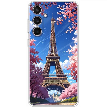 Силиконовый Чехол с Картинкой для Samsung Galaxy S24 FE (S721) Принт (Париж, Эйфелева Башня) (60121-ysm036)