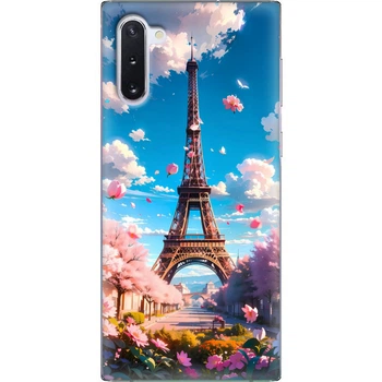 Силиконовый Чехол с Картинкой для Samsung Galaxy Note 10 (N970) Принт (Париж, Эйфелева Башня) (37407-ysm035)
