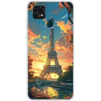 Силиконовый Чехол с Картинкой для ZTE Blade 20 Smart Принт (Париж, Эйфелева Башня) (45090-ysm037)