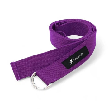 Ремень для йоги ProsourceFit Metal D-Ring Yoga Strap, 245 см, PS-2015-PR (фиолетовый)