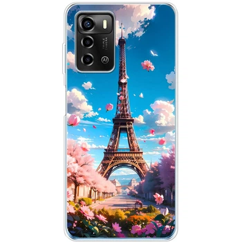 Силиконовый Чехол с Картинкой для ZTE Blade A72 Принт (Париж, Эйфелева Башня) (45322-ysm035)