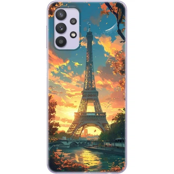 Силиконовый Чехол с Картинкой для Samsung Galaxy A32 4G (A325) Принт (Париж, Эйфелева Башня) (42084-ysm037)