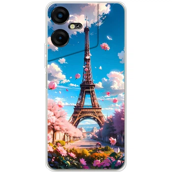 Силиконовый Чехол с Картинкой для Tecno Pova Neo 3 Принт (Париж, Эйфелева Башня) (55360-ysm035)