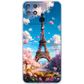 Силиконовый Чехол с Картинкой для Realme Narzo 50A Принт (Париж, Эйфелева Башня) (45245-ysm035)