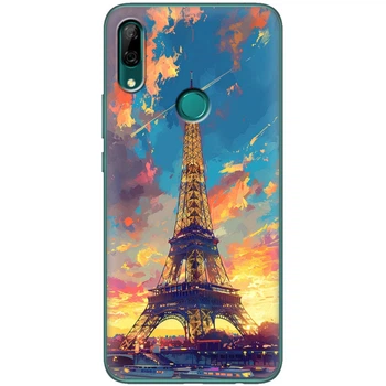 Силиконовый Чехол с Картинкой для Huawei P Smart Z Принт (Париж, Эйфелева Башня) (37381-ysm038)