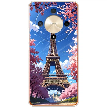 Силиконовый Чехол с Картинкой для Huawei Honor Magic 6 Lite 5G Принт (Париж, Эйфелева Башня) (55657-ysm036)