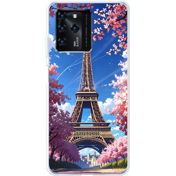 Силиконовый Чехол с Картинкой для ZTE Blade V30 Принт (Париж, Эйфелева Башня) (44034-ysm036)
