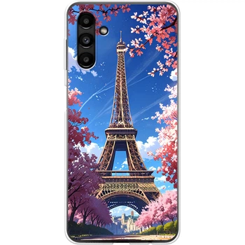 Силиконовый Чехол с Картинкой для Samsung Galaxy A13 5G (A136) Принт (Париж, Эйфелева Башня) (44113-ysm036)