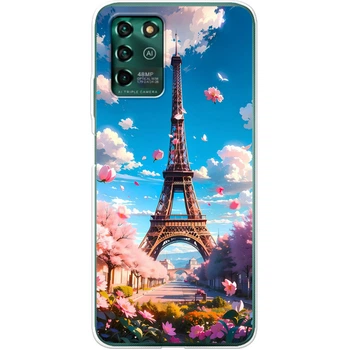 Силиконовый Чехол с Картинкой для ZTE Blade V30 Vita Принт (Париж, Эйфелева Башня) (44035-ysm035)
