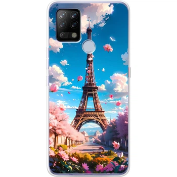 Силиконовый Чехол с Картинкой для Tecno Pova Принт (Париж, Эйфелева Башня) (43287-ysm035)