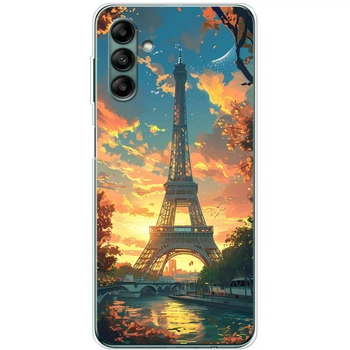 Силиконовый Чехол с Картинкой для Samsung Galaxy A04s (A047) Принт (Париж, Эйфелева Башня) (44962-ysm037)