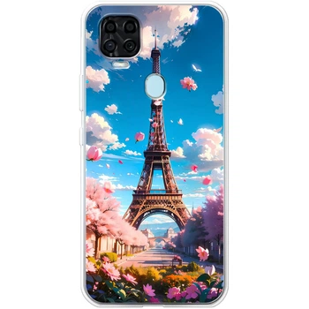 Силиконовый Чехол с Картинкой для ZTE Blade V2020 Принт (Париж, Эйфелева Башня) (44033-ysm035)