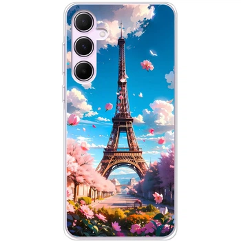Силиконовый Чехол с Картинкой для Samsung Galaxy A55 5G (A556) Принт (Париж, Эйфелева Башня) (55281-ysm035)