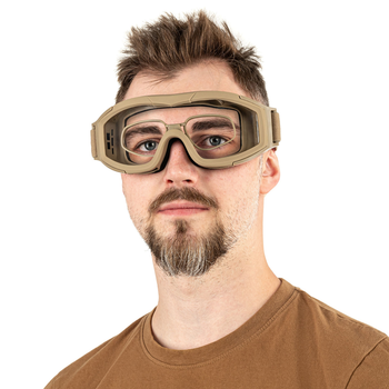 Очки-маска SWISS EYE® тактические с сменными линзами Safety Goggles Coyote (Takctik-711M-T)