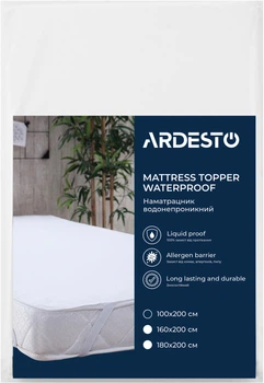 Наматрасник водонепроницаемый Ardesto Sleepwell 100х200 см 80% хлопок 20% полиуретан белый (ART3010SW)