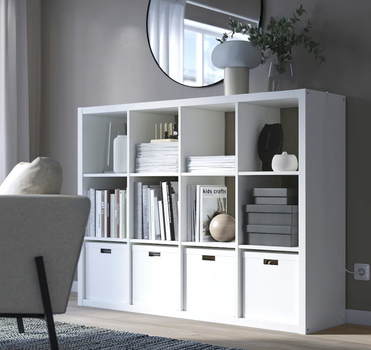 СТЕЛЛАЖ белый MS236 совместим с аксессуарами IKEA KALLAX