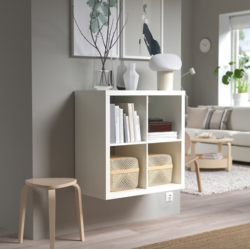 СТЕЛЛАЖ белый MS233 совместим с аксессуарами IKEA KALLAX
