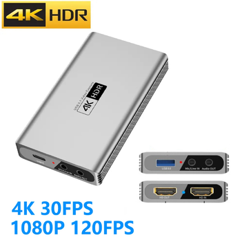 Карта захвата аудио и видео Model-B 4K 60 Гц USB 3,0 1080P 120кадров/с HDMI