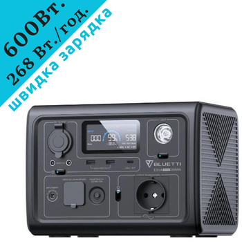 Зарядна станція Bluetti EB3A / 600 Вт / 268 Вт⋅год / LiFePO4