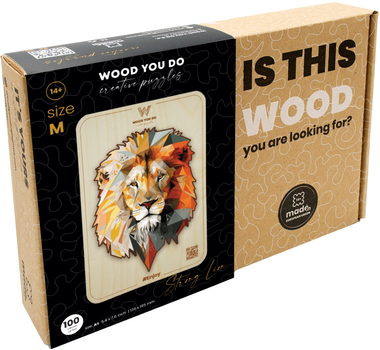 Дерев'яний пазл Wood You Do Сильний Лев 100 елементів (5905386441315)