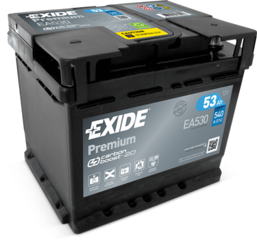 Аккумулятор EXIDE EA530 premium 12v 53ah 540a