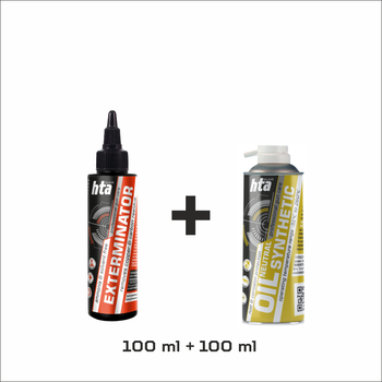 Набір для чищення зброї HTA EXTERMINATOR 100 ml + NEUTRAL SYNTHETIC OIL 100 ml