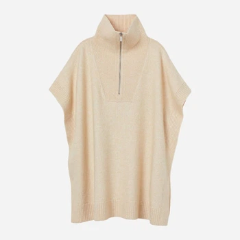 Пончо жіноче H&M 061012351 XS-S Світло-бежеве (KOZ6666000333124)