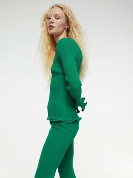 Пуловер женский H&M 061040275 M Зеленый (KOZ6666000333063)