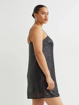 Сукня вечірня коротка літня жіноча H&M 061031584 XS Чорна (KOZ6666000335418)