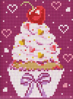 Алмазная мозаика без подрамника Аппетитное пирожное ©Mariia Davydova 15x20 AMM1036 Идейка