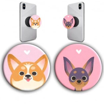 Держатели для телефона парные PopSockets собачки Черные