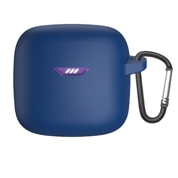 Силиконовый чехол для наушников JBL Tune Flex, Hang Case, синий, ультратонкий защитный кейс толщиной 2 мм, защита от царапин, пыли и ударов, компактный, с карабином для крепления, ArmorStandart (ARM79920)