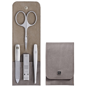 Zestaw podróżny do manicure Zwilling Twinox 4 elementy taupe (4009839291296)