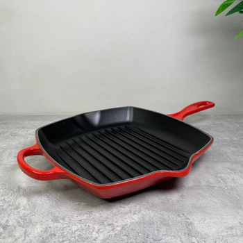 Сковорідка-гриль Le Creuset Signature 26 см чавунна квадратна Cerise (20183260000422)