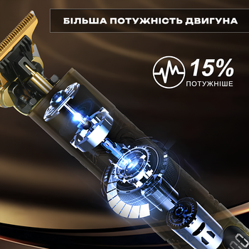 Професійний тример бездротовий акумуляторний Andowl Q-LF710 3в1 вінтажний універсальний машинка для стрижки волосся та бороди 1200mAh
