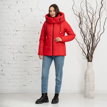 Пуховик жіночий зимовий UF-Fashion Герда -RF 46 червоний