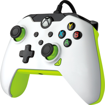 Kontroler przewodowy PDP Electric do Xbox Series/Xbox One/PC White-Green (049-012-WY)