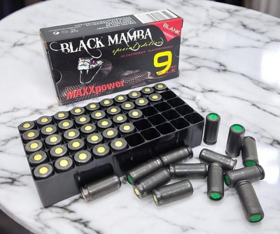 Холостые патроны MaxxPower Black Mamba 9 мм (400 Bar) 50 штук