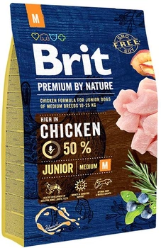 Сухой корм Brit Premium Junior M сухой корм для щенков средних пород 3 кг
